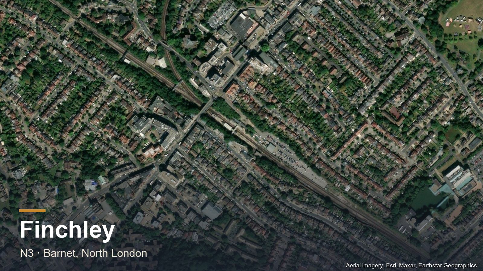 Residential streets in Finchley, N3