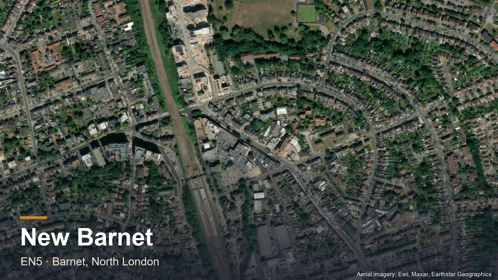 Edwardian and Victorian residential street in New Barnet, EN4
