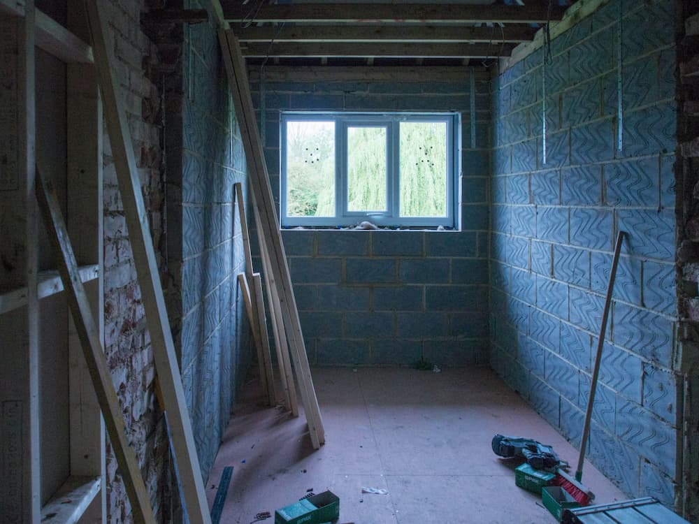 Converted single garage now used as a home office